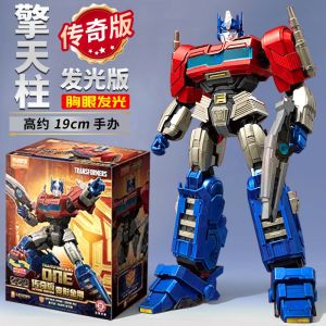 New Broke Transforming Legends Edition Optimus Prime Orion Pax Building Block Toys for Boys Glowing Chest Eye Transform Series