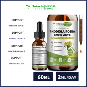 Totaria 16-in-1 Liposomal Rhodiola Rosea Tincture Ultra Strength Rhodiola Supplement w/Ashwagandha Saffron Magnesium SAM-e Rhodiola Rosea Extract Liquid Drops for Natural Relaxation Mood Energy