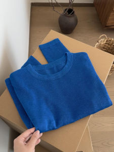 Blue Cotton Linen Long Sleeve Loose Fit Sun Protection Shirt Casual Commute Style Four Seasons Universal Comfortable Top