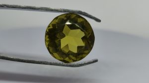 Natural Brazil Green Topaz 21.0 Cts. Round Cut Eye Clean Grade Loose Gemstone