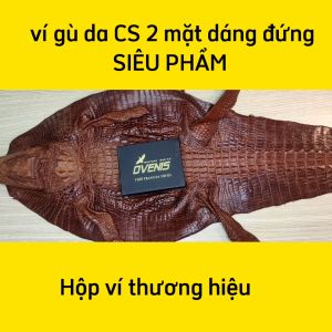 [FREE SHIP] Ví Da Cá Sấu. Ví Dáng Đứng 2 Mặt Sang Trọng Cho Nam [GÙ CÁ SẤU ĐẸP ĐẲNG CẤP]