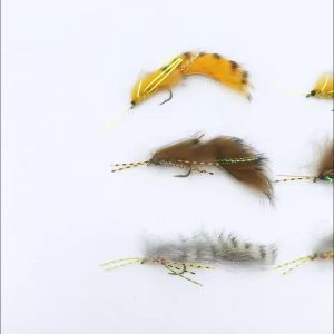 ICERIO 3PCS Zirdle Bug Fly Fishing Pattern Natural Rabbit Fur Streamer for Trout Sculpin Crayfish Nymph Dead Drift