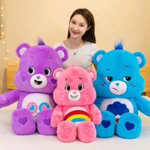 2023 Cute Girl Heart Rainbow Carebears Doll Super Soft Plush Toy Pillow Childrens Soothing Sleeping Rag Doll Birthday Gift for Girls