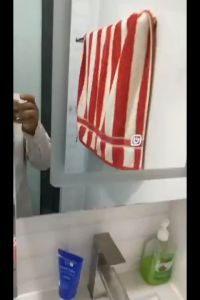 Tủ gương đèn led ván nhựa chống nước công tấc cảm ứng. Lavabo tủ nhựa.Có bảo hành