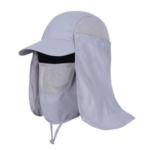 Outdoor Windproof Sun Hat Removable Shawl Breathable Mesh Cap For Fishing Cycling Hiking Camping Hats 遮阳帽