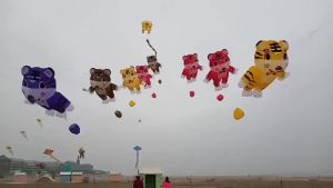 Inflatable kite pendant Tiger kite nylon outdoor toys giant dragon kite string reel animal kite parachute kite papalote kitesurf