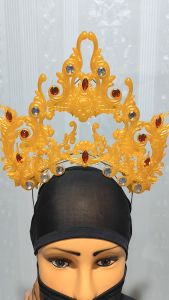 Mahkota Tari Aksesoris Karnaval Bahan Lem Lilin Motif 17