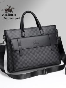 ZUODANBAOLUO | Fashion Genuine Leather Mens Business Bag