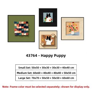 YASISHA | Cartoon Dog 3D Relief Decorative Wall Art for Living Room and Bedroom