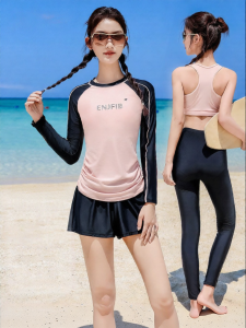 XTEP | Conservative Long Sleeve Long Pants Separated Slimming Concealing Swimwear