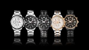 NAVIFORCE Original Man Casual Watch Waterproof Stainless Steel Quartz Double Date Luminous Wristwatch NF9089