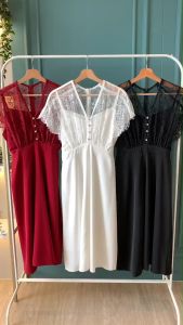 D11626 Magic Lace Cape Two in One Dress