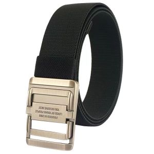 Double ring buckle nylon elastic stretch durable canvas belt casual wild belt 120CM