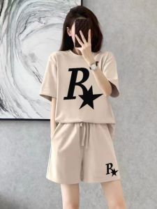 Fashion Fashionable Sports Suit Female Summer Student K-style Loose Short Sleeve T-Shirt Casual Shorts Two-piece Set Running