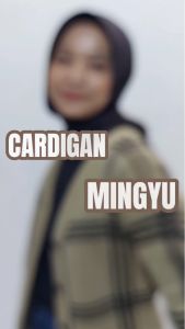 [PREMIUM] MINGYU CARDIGAN RAJUT KANCING MOTIF KOTAK SQUARE/Cardigan oversize/cardigan korean style