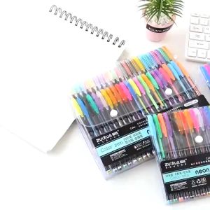 【SG】12/24/48PCS Color Highlighter Set Colors Marker Glitter Gel Pen for Coloring Books Journals Drawing Painting Doodling Art Markers