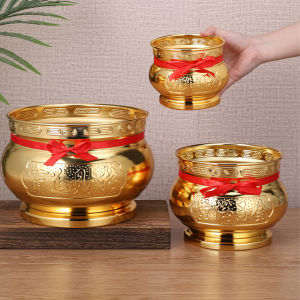 Tempat Bakar Dupa Hiolo Kuningan Besi  Hio Emas Ukuran 3.5/5Inch