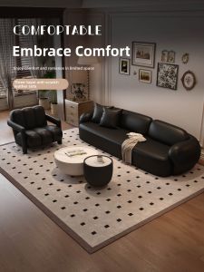HUASHEMEIJI | Vintage Linear Sofa Living Room Commercial Resting Area Reception Stylish
