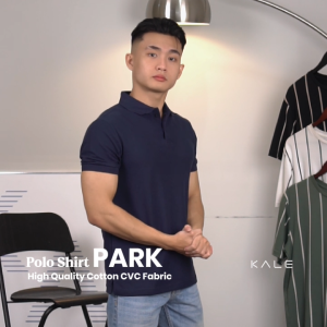 Kale Park Polo Shirt Cotton Viscose Slim Fit | Navy