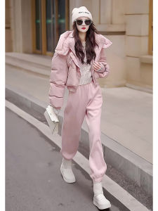 Áo Khoác Cotton Lông Vũ Nữ Dáng Rộng Thời Trang Mùa Đông 2024 Áo Khoác Ngoài Ấm Áp Có Mũ Trùm Đầu Phong Cách Hàn Quốc