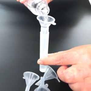 Mini Transparent Plastic Funnel For Perfume Liquid Essential Oil Filling Empty Bottles Travel Tools Small Funnel