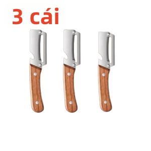 Dao Gọt Vỏ Bằng Thép Không Gỉ Có Tay Cầm Bằng Gỗ Phụ Kiện Nhà Bếp Thân Thiện Với Môi Trường Để Gọt Và Cắt Hoa Quả Và Rau Củ
