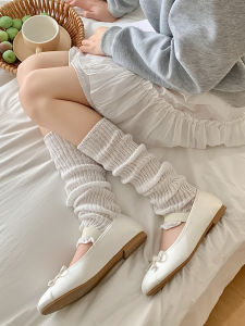 Foot Sock Spring and Autumn Gray Calf Socks Summer Long Socks with Boots White Bunching Socks Modified Leg Shape Leg Warmer Y2g
