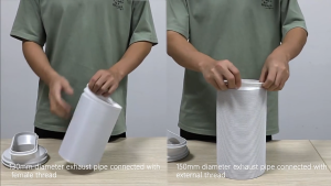 SG Air Conditioner Hose Portable Exhaust Vent with 5.1"/5.9" Diameter - 1.5M/2M/3M Duct Extension Pipe Telescopic Flexible Air Conditioner Exhaust