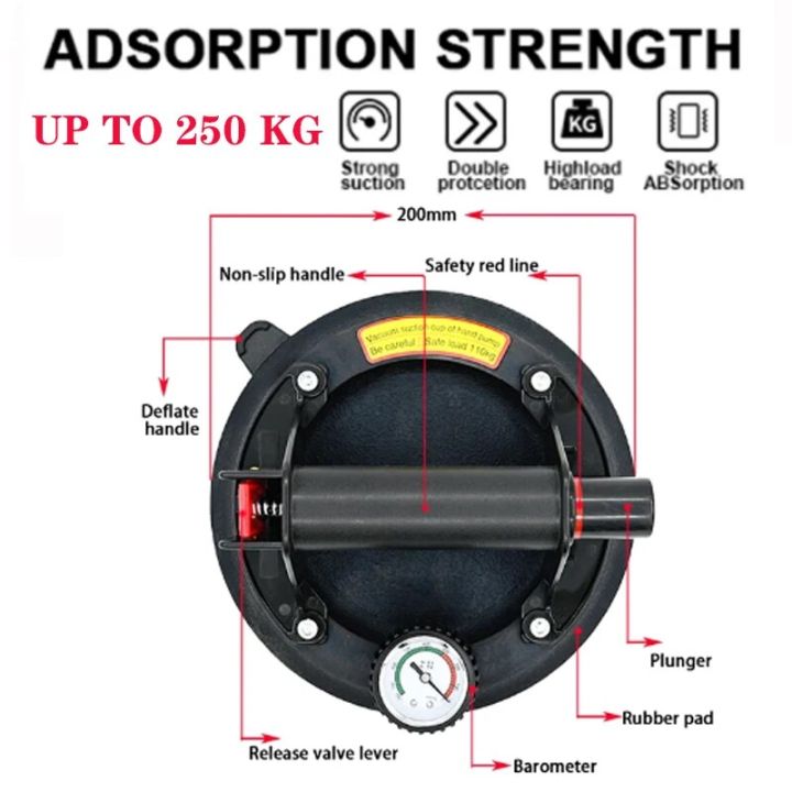 Vacuum Suction Cup 250 Kg Carrying Capacity 8 Inch Vacuum Suction Cup ...