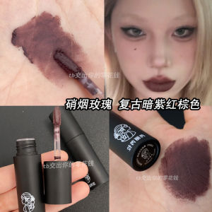 Son Môi Màu Đen Hoàn Thiện Dạng Mờ Của RuiRila Dành Cho Trang Điểm Ma Quái Halloween Son Bóng Mờ Lâu Trôi Có Thể Tô Được Cho Mọi Loại Da