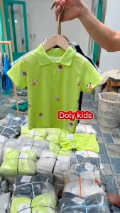 Áo Polo cho bé BINBON KIDS Áo cộc tay bé trai thêu hình chuồn chuồn chất cotton cao cấp cho bé từ 10-25kg APLO07