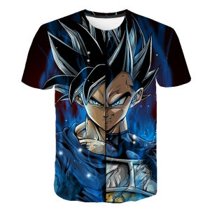 Bandai | Summer Kids Dragon Ball Super Ultra Instinct Goku 3D Print T-shirt Boys Girls Anime DBZ Short Sleeve