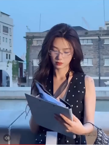 Kacamata Photochromic Anti cahaya biru Fashion Ttanpa Bingkai Wanita Pria