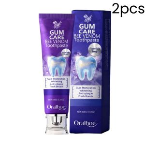 oralhoe | Oralhoe Bee Venom Toothpaste Strengthen Teeth Whitening Reduce Stains Gum Restoration Refreshing Breath Gum Care Toothpaste 100g