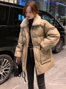 Womens Thickened down Cotton Jacket Mid-Length Fashionable Warm Coat Korean Style Commute Winter 2024 New Arrival
