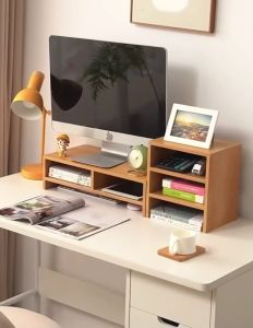 ชั้นวางจอคอม ชั้นวางของ โต๊ะวางคอม Laptop พร้อมส่ง ขนาดเล็ก ชั้นวางคอม ชั้นวางของ โต๊ะวางบุ๊ค ที่วางคอม