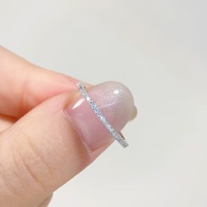 LAZO DIAMOND Half Eternity Pavé Diamond Ring in 9k White Gold (D25)