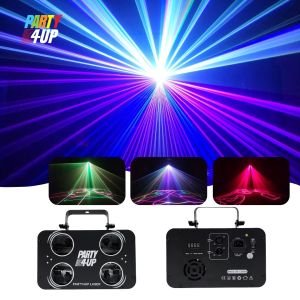 Party4up เลเซอร์ 4 หัว 7 สี คอนโด 1000RGB ปาร์ตี้ ไฟเลเซอร์ 4 รู ไฟเวที ไฟผับ ทุกหัวเปลี่ยนได้ 7 สี แสงสวยตรงปก 100%