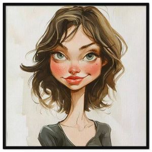 Tranh biếm họa chân dung.Tranh treo tườngdán tường nội thất.CGI-1302