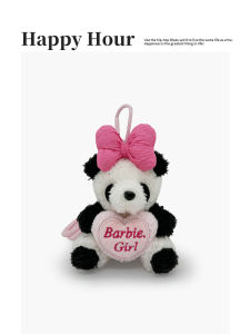 Cute Plush Panda Keychain Decorative Charm