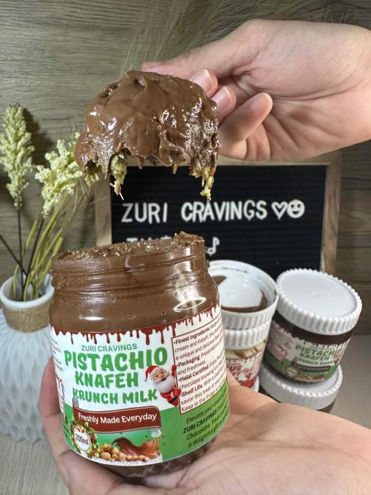 Pistachio & Biscoff Knafeh in a Jar 200 & 300ML By Zuri Cravings