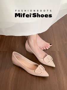 MIFEI | Sheepskin Interior Height Increasing Flat Pumps