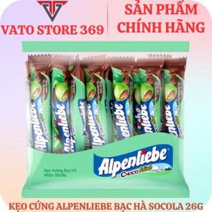 Kẹo cứng ALPENLIEBE hương bạc hà nhân socola thỏi 26g