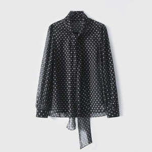 French Style Lightweight Long Sleeve Blouse