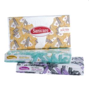 Sanicare Big Travel Pack Facial Tissue 50-Pulls 3-Ply (1 Pack)