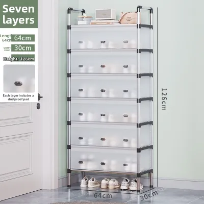 WANGXINGHEYUE | Simple Doorway Shoe Rack Indoor Multi-layer Dust-proof Design Space Saving Dormitory Hallway Entrance Storage Cabinet