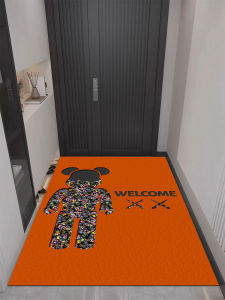 Entrance Door Mat Doorway Entrance Stain Resistant Waterproof PVC Scrub Kitchen Mat Sub Hallway Corridor Floor Mat