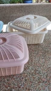 Rổ Nhựa Vuông Có Nắp Đậy Đựng Rau Củ Quả Bát Đĩa Nhựa Việt Nhật Cao Cấp 3270