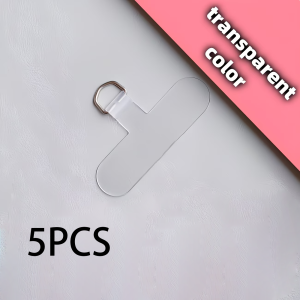 5 Pcs TPU Phone Lanyard Patches - Universal Adhesive Anti-Loss Detachable Strap Connectors
