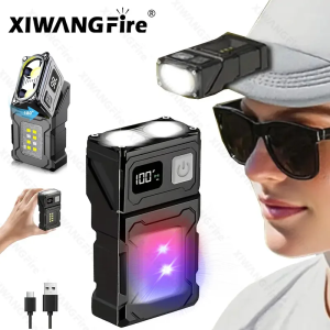 Mini USB Rechargeable LED Flashlight - Portable Super Bright Torch with Tail Magnet Side COB Emergency Light & Camping Lantern